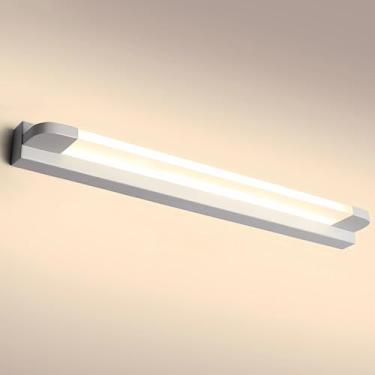 Imagem de Luminária de parede LED para banheiro, branca, com espelho frontal, IP44, para exibição de fotos, arandela para espelho, luminária de leitura moderna para hotel e restaurante, à prova d'água