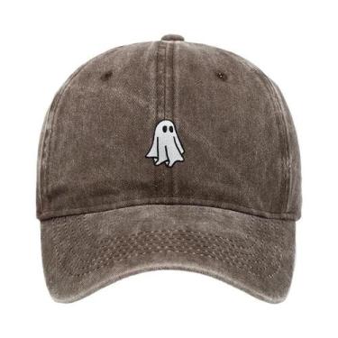 Imagem de Boné De Beisebol Bordado Com Padrão De Fantasma Para Homens E Mulheres