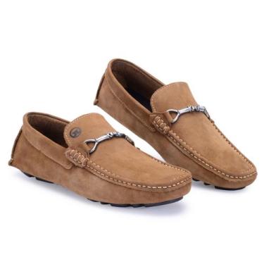 Imagem de Sapato Mocassim Masculino De Couro Calce Fácil - Dona Lu, Kiwi, 40