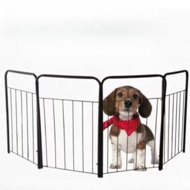 Imagem de Cercado Pet Cercadinho Para Cachorro Dobrável Portátil Módulos Grade Tela(4 Modulos)
