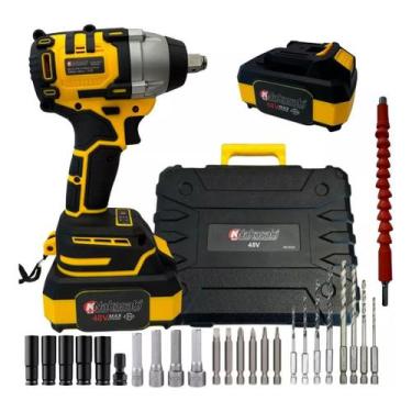 Imagem de Chave De Impacto 48v Profissional Maleta 35 Pçs Lançamento!! - NAKASAK