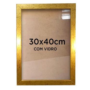 Imagem de Moldura Para Quadro Decorativo 30x40cm Com Vidro - Várias Cores - TaCo