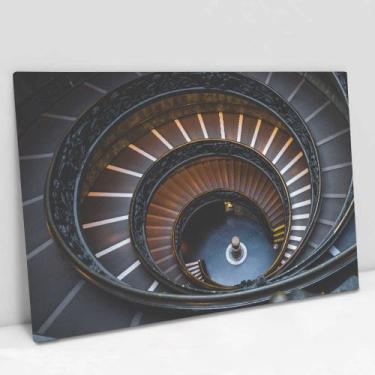 Imagem de Quadro Decorativo Arquitetura Escadas em Espiral em tela Canvas - TaCo