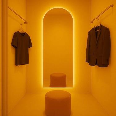 Imagem de Espelho Arco Base Reta 80x100 Led Indireto Banheiro Penteadeira Quente