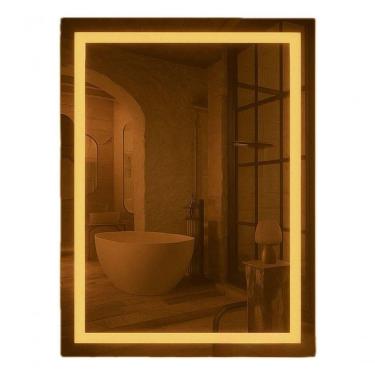 Imagem de Espelho Retangular 70x140 Led Jateado Premium Corpo Inteiro Touch Quente-vertical