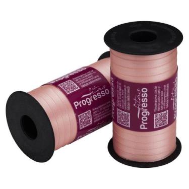 Imagem de Fita de Cetim Progresso 7mm - Nº 1 c/ 100 metros - Salmon