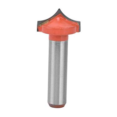 Imagem de Fresas CNC 8 mm/0,3 pol. Haste Redonda Lâmina de Carboneto de Tungstênio Revestimento PTFE Sulco V Fresa Fresa Limpa Ferramenta de Corte para Gravação (18 mm)