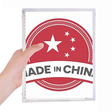 Imagem de Caderno chinês de estrelas com emblema feito na China, caderno de folhas soltas, diário recarregável, papelaria
