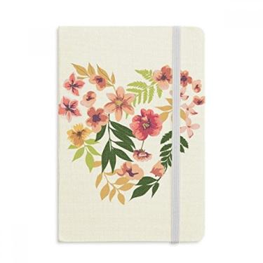 Imagem de Caderno de folhas de flores, desenho em aquarela, capa dura oficial, diário clássico