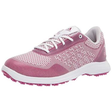 Imagem de adidas Sapato de golfe feminino Fx4061, Ftwr Branco/Power Berry/Ftwr Branco, 6.5