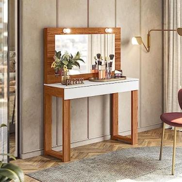 Imagem de Penteadeira Camarim Gala Cinamomo Mel/branco