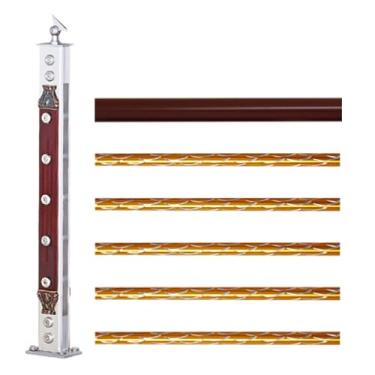 Imagem de Flexível Corrimões para degraus ao ar livre liga de alumínio e magnésio corrimão de transição simples trilhos interiores degraus para hotel villa Espesso