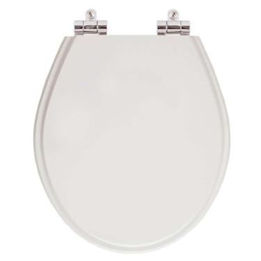 Imagem de Assento Sanitario Poliester com Amortecedor Ravena Cinza para bacia Deca