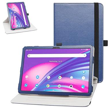 Imagem de Bige Capa giratória TCL Tab 10 5G, suporte rotativo de 360 graus com capa de padrão fofo para tablets TCL Tab 10 5G TCL-9183W de 10,1 polegadas (não serve para TCL Tab Pro 5G TCL-9198S), azul