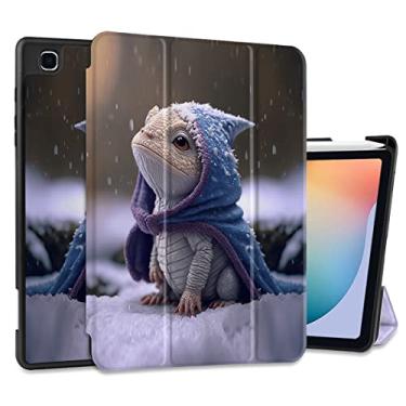 Imagem de MEEgoodo Capa para Samsung Galaxy Tab S6 Lite 10,4 polegadas modelo 2022 2020 (SM-P610/P613/P615/P619) com suporte para caneta S, capa inteligente com suporte de três dobras + capa traseira de TPU