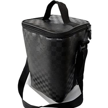 Imagem de Bolsa Térmica Para Bebidas Suporta 8kg Wine Bag Com Alça De Ombro Porta 4 Garrafas e Taças De Vinho