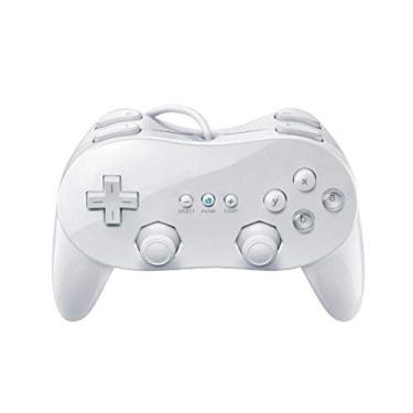 Imagem de OSTENT Joystick de controlador clássico com fio Pro Gamepad para videogame de console remoto Nintendo Wii cor branca