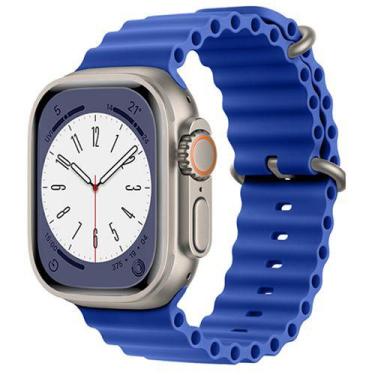 Imagem de Pulseira Oceano para Smartwatch  42/44/45/49mm - Black White, AZUL-MAR