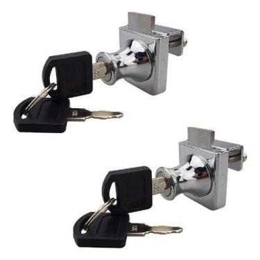 Imagem de 2 Unid Fechadura Simples Vitrine Porta Vidro Rack Pressão Ki - AGS