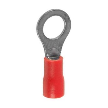 Imagem de Terminal Pré-Isolado Anel Vermelho-6,5 0,5/1,5mm Com 100 Rohdina, Verm