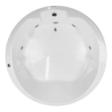 Imagem de Banheira Redonda Joinville com hidro - Brasil Banheiras, 1,52x1,52x0,4