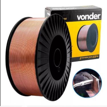 Imagem de Arame Mig/mag Carretel Plástico 1,00mm Vonder 5kg Uso C/gás