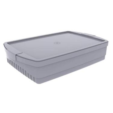 Imagem de Caixa Organizadora 11L Code Crippa Com Tampa E Travas Laterais Grafite