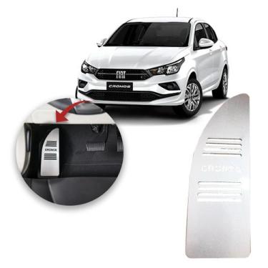 Imagem de Descanso de Pé Fiat Cronos TODOS Escovado Prata - sofisticar