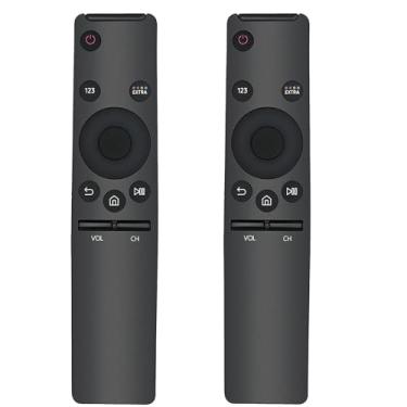 Imagem de 2 peças de controle remoto universal adequado para controle remoto Samsung LED QLED UHD SUHD HDR LCD curvado HDTV solar 4K 8K 3D Smart TV, sem necessidade de programação
