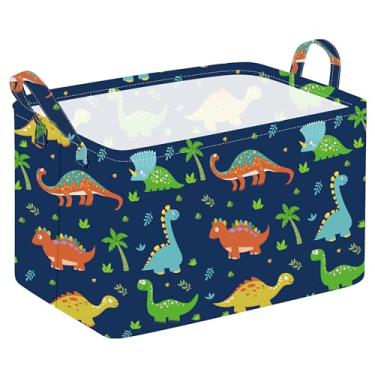 Imagem de ACMUUNI Prateleira retangular infantil cesta de armazenamento de berçário cesto de roupa suja com alças, caixa de armazenamento de brinquedos de bebê e caixotes cesta de presente para meninos e