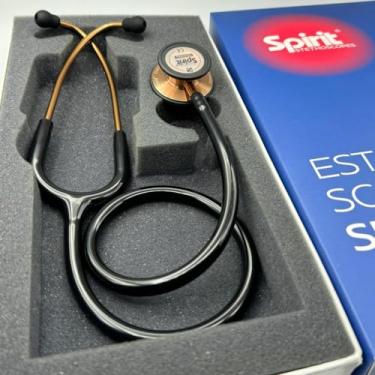 Imagem de Estetoscópio Spirit MD III Pro Adulto Preto Acabamento Cobre