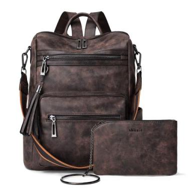 Imagem de Bolsa Mochila Shrie Fashion - Bolsa de Viagem de Couro para Mulheres