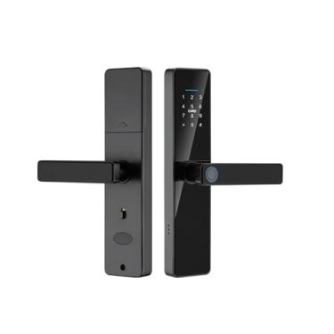 Imagem de Fechadura Eletronica,5 en 1 Fechadura Digital Biometria,Fechadura Inteligente com TUYA APP Wifi,Cartão IC, Chave, Impressão Digital, Senha,Que Exibem um Código Virtual