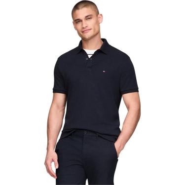 Imagem de Camisa polo Tommy Hilfiger de algodão líquido de ajuste regular para homens