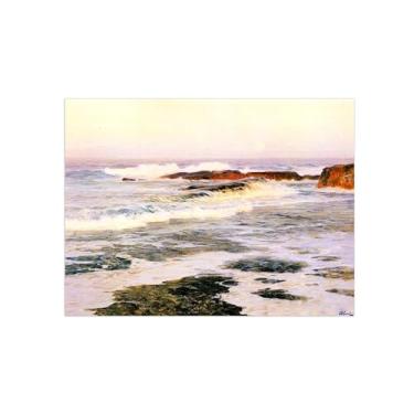 Imagem de BMZFYBS Reprodução de pintura famosa arte de parede em tela para sala de estar - imagem de arte clássica - Impressão noturna de pérola em tela - decoração de parede 30 x 40 cm sem moldura