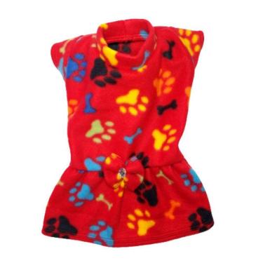 Imagem de Roupa de Inverno para Cachorro - Vestido Soft Vermelho M