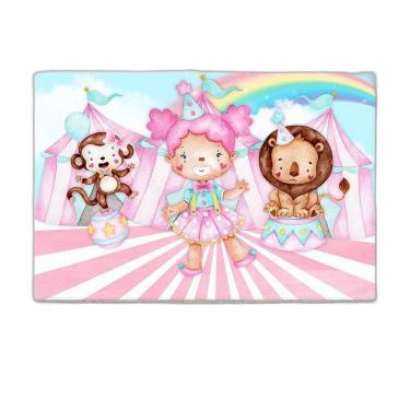 Imagem de Painel Retangular 3D Sublimado Circo Rosa 2,0X1,5 Frt-4196