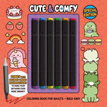 Imagem de Kit Livro De Colorir E Canetinhas Cute E Comfy Camelot