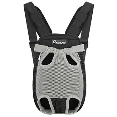 Imagem de Pawaboo Mochila Para Transporte De Animais De Estimação, Mochila Ajustável Para Transporte De Cães E Gatos Na Frente, Bolsa De Viagem, Pernas Para Fora, Fácil Ajuste Para Viagens, Caminhadas, Camping