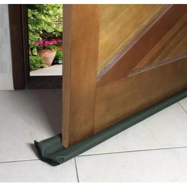 Imagem de Protetor Veda Porta Duplo 80 90 100Cm Contra Bichos Insetos Poeira Acústico (Verde, 80cm)