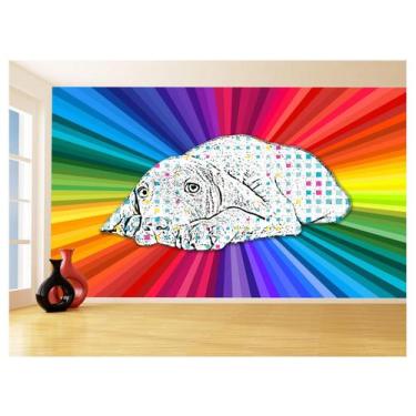 Imagem de Papel De Parede 3D Animais Pop Art Cachorro Pet 3,5M Pxa233 - Você Dec