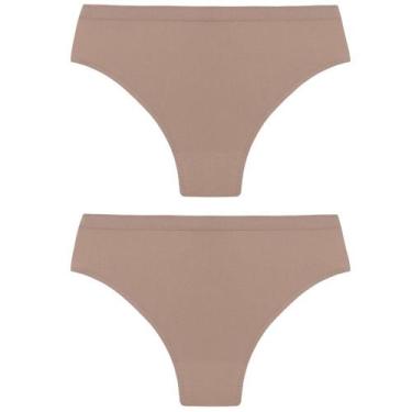Imagem de Kit 2 Calcinhas Trifil Co 1971 Microfibra Cintura Alta, Macadamia, Mac