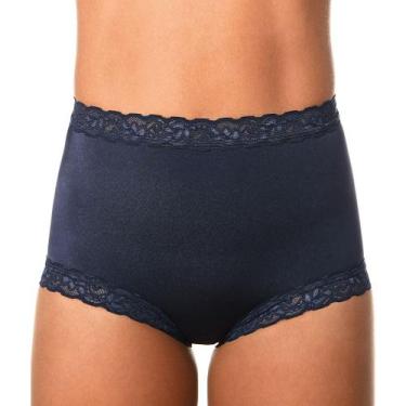 Imagem de Calcinhas Demillus 57330 Cintura Alta Plus Size Poliamida, Marinho, P