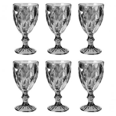 Imagem de Jogo De 6 Taças Luxx Ellegance Vidro 340ml Luxx Cor Grafite