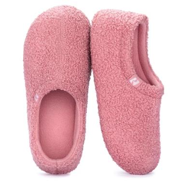 Imagem de RockDove Pantufa feminina de lã fechada nas costas, Rosa claro, 5-6