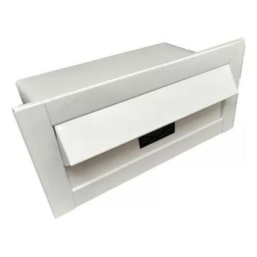Imagem de Caixa De Correio Hd Inox Modelo Carta Branco 35x17cm Muro