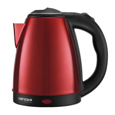 Imagem de Chaleira Elétrica Lenoxx Thermo Inox Red PCE213 Prateada 220V  2,2 Lit
