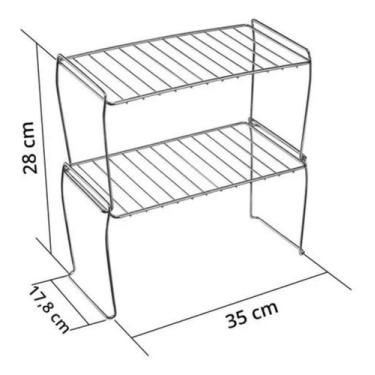 Imagem de Prateleira Empilhável Organiza Pratos Copos E Alimentos 4114 - arthi, 