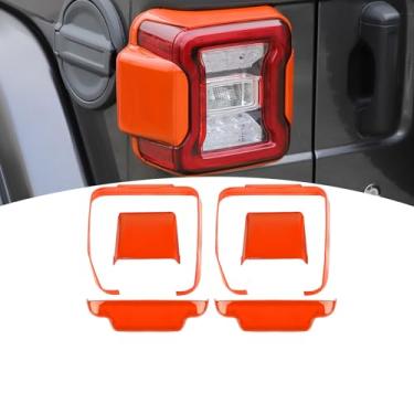 Imagem de PDKLIN Para Jeep JL Painel de acabamento de capa de luz traseira para Jeep Wrangler JL JLU 2018-Presente Laranja Acessórios Exteriores 6 peças