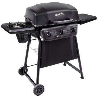 Imagem de Char Broil 463773817 P2 Churrasqueira a Gás 8.000 BTU com 3 Queimadores e 1 Queimador Lateral em Aço Inoxidável, Preto